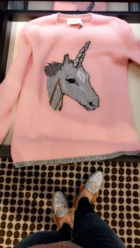 Coach on sale unicorn sweater