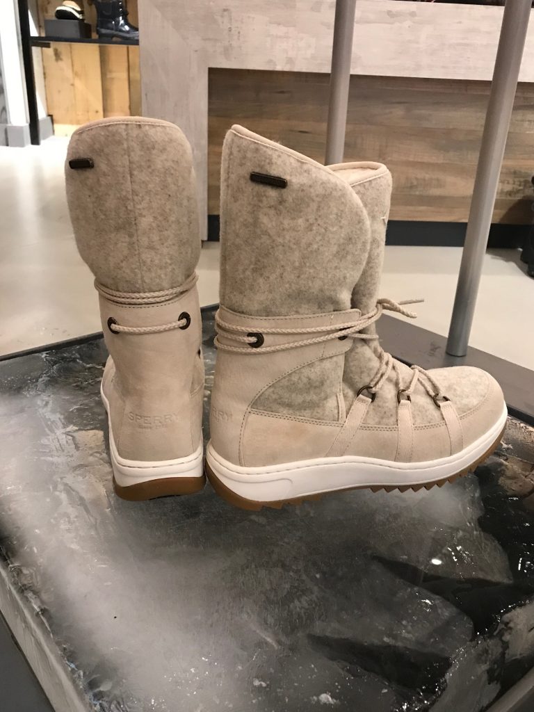 SPERRY Women's Powder Arctic Grip Winter Boots on ice