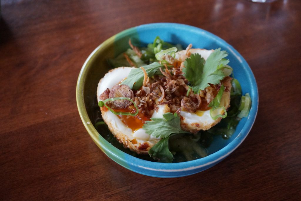 Lulu Bar Calgary fried miso cured eggs