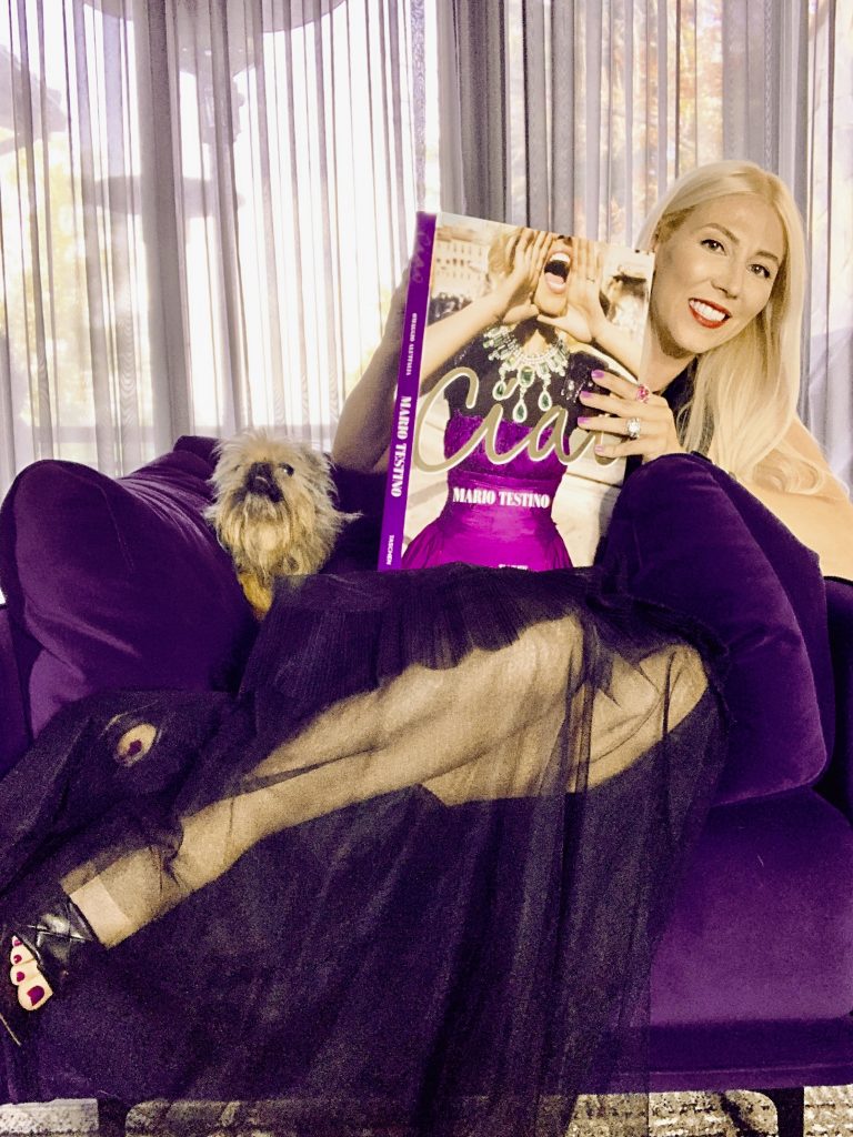 Katrina Olson Ciao! Taschen Mario Testino purple chair